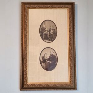 Antique Framed Double Portraits